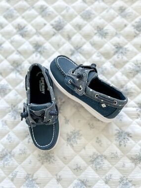 Toddler Boy Sperry Blue Boat Shoes • Sz US 10.5